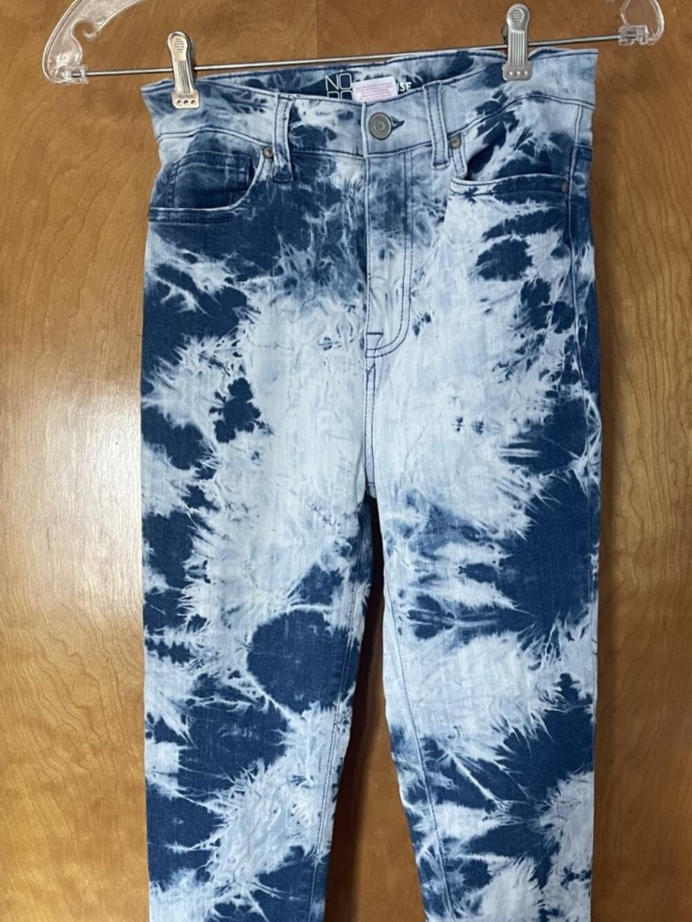NO BO High Rise Skinny Jeans Blue & White Size 7 Juniors
